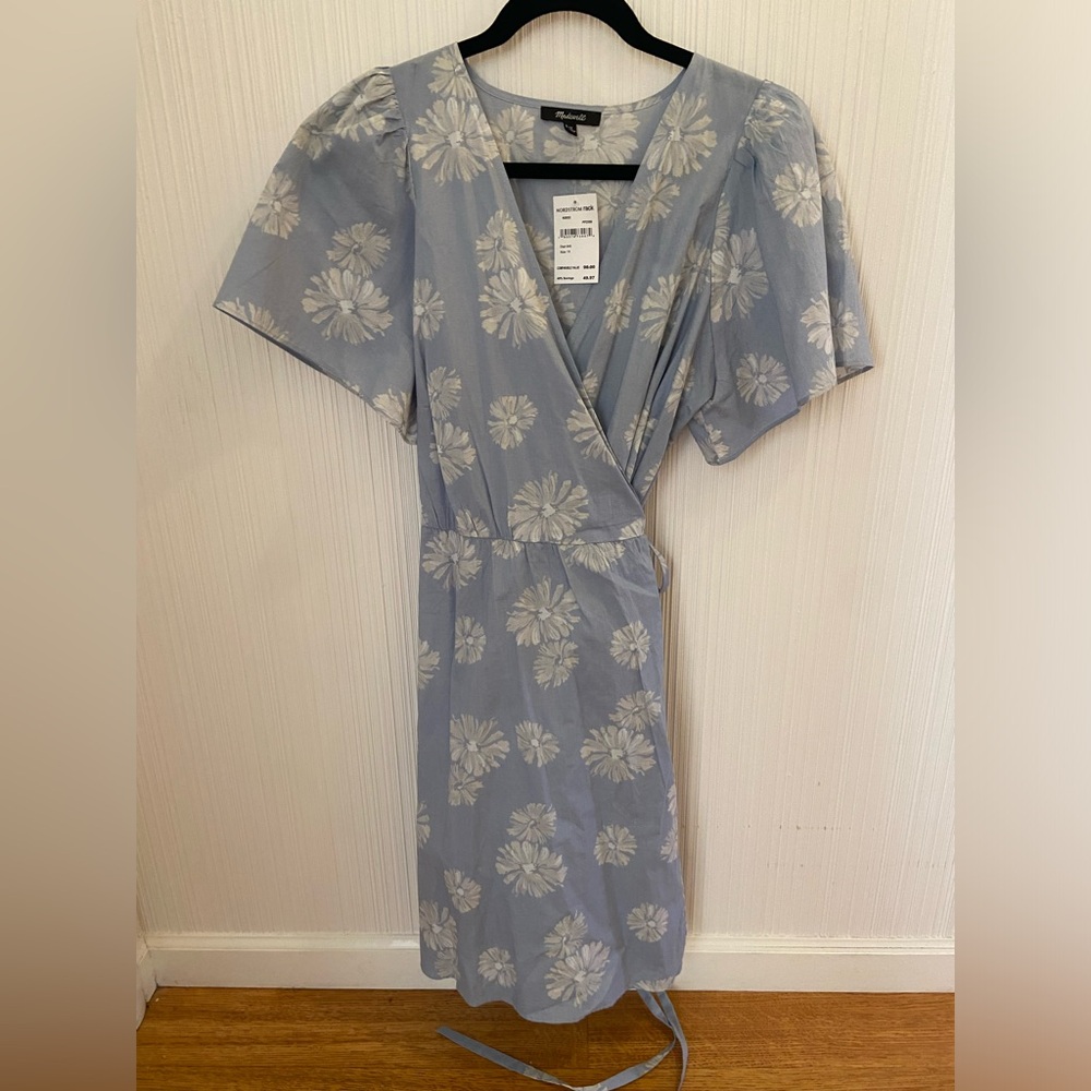 NWT Madewell Floral Wrap Mini Dress